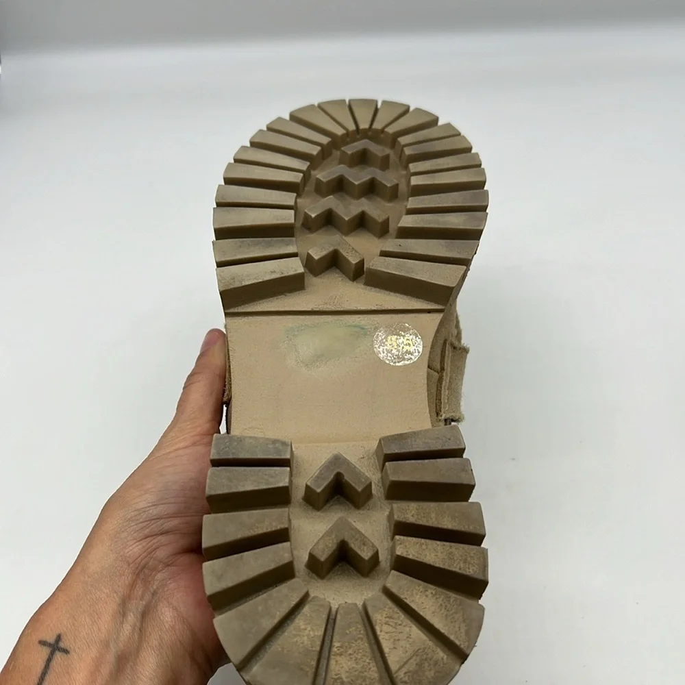 Steve Madden - Lila Taupe Suede Slip On Rounded Close Toe Chunky Loafer Size 8.5